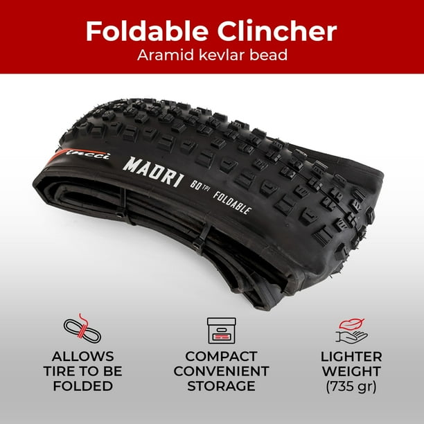 Fincci Maori Pair 27.5 x 2.35 Foldable Mountain Bike Tire 60 584 60 TPI with Nylon Protection for Mountain Enduro MTB Hybrid Bicycle Pack of 2 27.5x2.35 Inch Tires Walmart