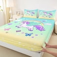thumbnail image 3 of Feelyou Magical Unicorn Angel Full Size Sheets, Dreamy Butterfly Animal Bed Sheets, Teens Kids Boys Girls Sheet Sets, Lightweight Room Decor, 4-Piece, 3 of 7