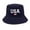 Navy, variant on WCJM Blue cotton July 4 Independence Day American Honors Bucket Hat Adult Unisex Fishing Sun Hat Black