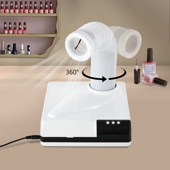 60W Dental Dust Collector with 360° Rotating Suction Hose & LED Light, Extra-Oral Vacuum Cleaner for Dentistry, Nail Salons & Beauty Studios, Strong Suction Dust Extractor with Fine Filter