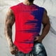 thumbnail image 4 of Hombres Moda Casual Impresión Suéter Cuello Redondo Deportes sin Mangas Tanque, 4 of 5