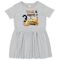 thumbnail image 3 of Inktastic Three and Digging It Bulldozer 3rd Birthday Girls Toddler Dress, 3 of 5