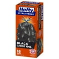 thumbnail image 1 of Hefty™ Garbage Bags, Ultra Strong Large 100 Litres Black, Drawstring, Arm & Hammer odour neutralizer, 16 Bags, 1 of 1