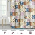 thumbnail image 2 of Patchwork Design Blooming Splicing Flowers Print Paisley Pattern Bathroom Curtains for Shower Curtains Shabby Chic Cottage Vintage Style, 2 of 5
