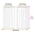 thumbnail image 6 of Ambesonne Fleur De Lis Grommet Curtain, Orange Heraldic, 50" x 108", Indigo Orange, 6 of 6