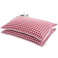 thumbnail image 4 of Nvzi 2 fundas de almohada teñidas con hilo de algodón. Lo simple no es simple, funda de almohada de algodón de alta calidad, que permite dormir más a gusto 18,9 x 29,13 pulgadas (verde), 4 of 5