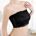 thumbnail image 2 of Taqqpue Strapless Bras for Women Mesh Lace Bra Seamless Wirefree Padded Tube Top Bralette seamless underwear Everyday bras, 2 of 7