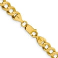 thumbnail image 5 of 14K Yellow Gold 7.2mm Lightweight Flat Cuban Chain (20 X 7.2) Made In South Africa lcb180-20, 5 of 5