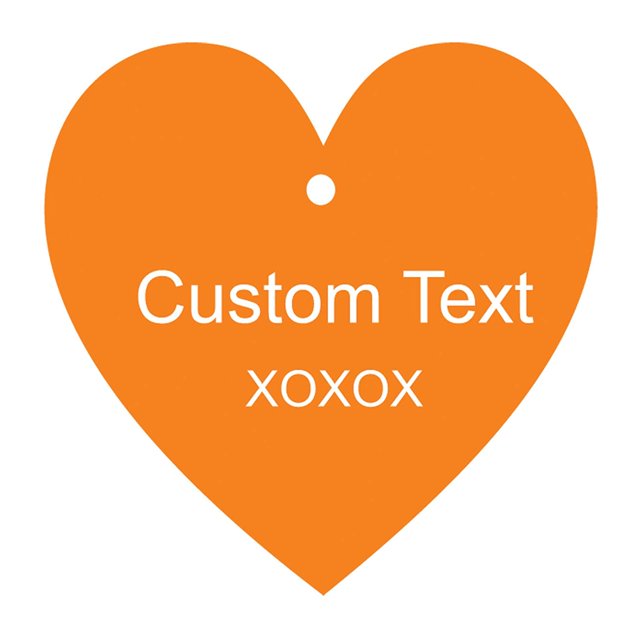 100 PCS Custom Made Any Text Hang Tags Heart Shape Personalized Wedding Favor Gift Tags