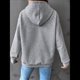 thumbnail image 5 of Sudadera con Capucha para Mujer, Informal, de Larga, con Cordón Ajustable, Estilo Waffle, Holgada, con Bolsillo Gris L, 5 of 10