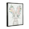 thumbnail image 3 of Stupell Floral Bunny Rabbit Blossoms Animals & Insects Painting Black Floater Framed Art Print Wall Art, 3 of 6