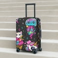 thumbnail image 6 of Pofeuu Rainbow Unicorn And Cat Icecream Print Luggage Suitcase Cover Protector Luggage Washable Covers Aesthetic for 18/24/28/32 inch Luggage（No luggage included）-Small, 6 of 7