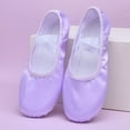 thumbnail image 6 of LLYWEY Girls Practice Dance Shoes - Toddler Girls Ballet Slippers - Big Kids Soft Lightweight Split Sole Yoga Flats Shoes with Elastic Ankle Strap, Style S-24, Purples, 3T, 6 of 6
