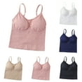thumbnail image 4 of Xfvqtps Camisole Tops for Women Padded Spaghetti Strap Scoop Neck Sleeveless Backless Tank Tops Blue, 4 of 4
