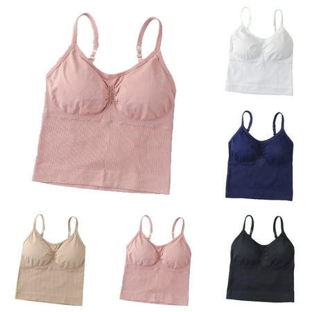 Women s Seamless Camisole Top: Soft Ribbed Fabric  Backless Design  Gathered Chest - Versatile Sports Bra for Yoga  Fitness & Everyday Wear