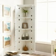 thumbnail image 6 of LoLado Tall Storage Cabinet with Doors and 4 Shelves for Living Room, Kitchen, Office, Bedroom, Bathroom, Modern, White, 6 of 11