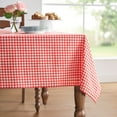 thumbnail image 2 of The Pioneer Woman 100% Cotton Fabric Tablecloth, Red Gingham, 60"W x 102"L, 2 of 11