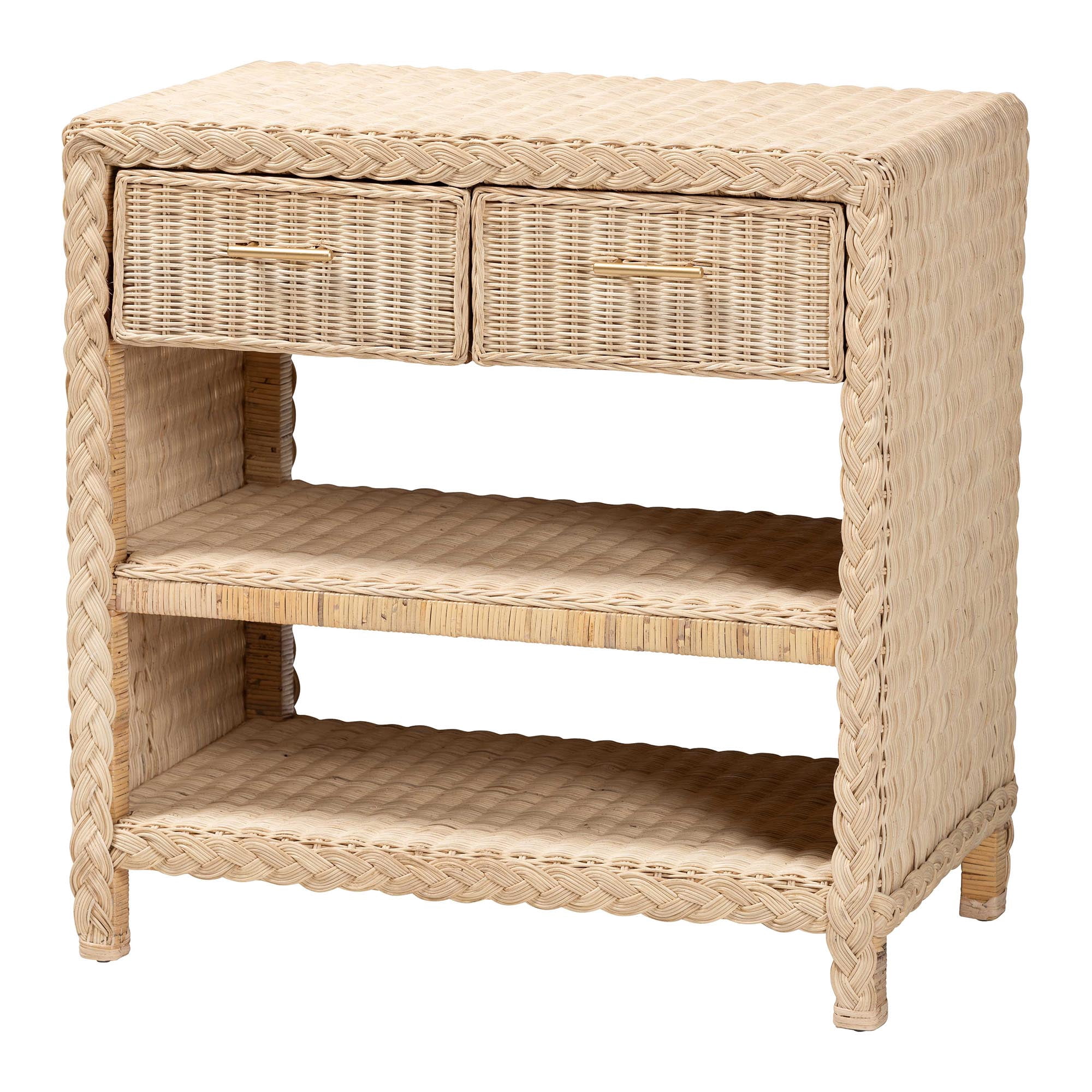 bali & pari Lanica Japandi Console Table, Pale brown