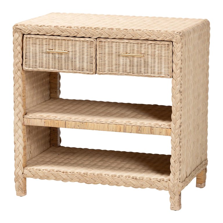 Lanica Japandi Console Table - Natural Rattan - Walmart.com