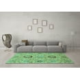 thumbnail image 3 of Ahgly Company Indoor Rectangle Abstract Turquoise Blue Modern Area Rugs, 8' x 10', 3 of 4