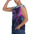 thumbnail image 3 of Lsque Hip-Hop Glasses Gorilla Print Men's Cotton Blend Sleeveless Muscle Shirts (S-3XL)- Moisture Wicking, Odor Protection, UPF 30+,Large, 3 of 8