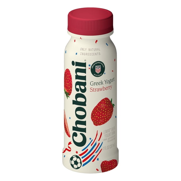 Chobani Low-Fat Greek Yogurt Drink Strawberry 7 fl oz Bottle
