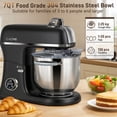 thumbnail image 3 of 7QT Stand Mixer Aluminum Die Casting,650W 11 Speed Tilt-Head Kitchen Electric Stand Mixer, Household Food Mixer with Stainless Steel Bowl, Dough Hook, Whisk and Beater,Food Mixer for Baking, Cake, 3 of 10