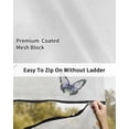 thumbnail image 6 of 4th of July RV Awning Sun Shade Screen 9'X7' Welcome Patriotic Love Mesh Sunscreen Butterfly Floral Awning Shade Screen with Zipper UV Blocker Completed Kits Outdoor Canopy for RV Motorhome Camper, 6 of 7