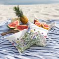 thumbnail image 5 of Outdoor Pillow Cover Flowers Leaves Set of 2 Waterproof Throw Pillowcases Watercolor Plant Decorative Patio Furniture Pillows for Couch Garden Indoor & Outdoor Use, 5 of 9