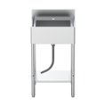 thumbnail image 3 of facefd Standing Stainless-Steel Single Bowl Commercial Restaurant Kitchen Sink Set w/ Faucet, Prep & Utility Washing Hand Basin w/ Storage Shelve, laundry tub for Indoor Outdoor (22in), 3 of 6