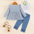 thumbnail image 2 of WXFAZCVU Girls Clothes 2 Piece Outfits Casual Long Sleeve Pullover Tops and Pants Kids Set Size 6-9 Months, 2 of 5
