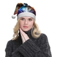 thumbnail image 5 of Haiem Colorful Art Dog Pattern Santa Hat Confortable Velvet Christmas Hat for Christmas Party Favors Fit for Adults Men Women, 5 of 6