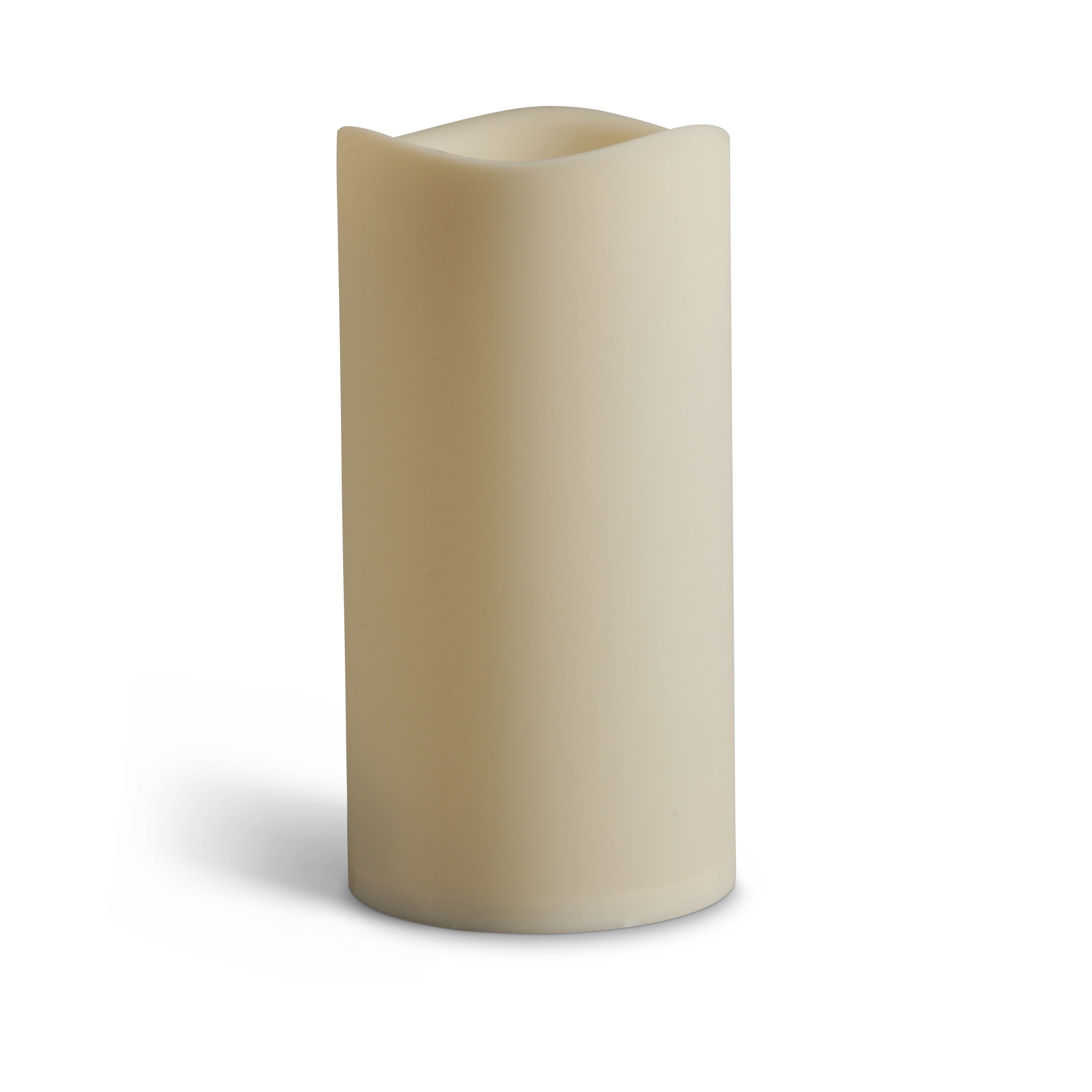 9-inch Tall Battery-Operated Bisque Flameless LED Candle with Timer Feature