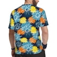 thumbnail image 2 of Wukai Sunflowers Print Men's Short-Sleeved Mesh T-Shirt,Quick-Dry Short Sleeve Workout T-Shirt-, 2 of 8
