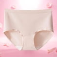 thumbnail image 5 of ibuvkizy Panties for Women Plus Size High Waist Scalloped Edge Cotton Brief Panties,Mild Tummy Control Solid Daily Basic Underpants,2XL, 5 of 5