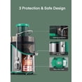thumbnail image 5 of Extractor de jugos Juilist de boca ancha de 3 pulgadas 3 velocidades motor 400 W verde, 5 of 5