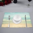 thumbnail image 2 of MKHERT Retro Pastel Tropical Beach Summer Ocean Under Bright Sun Placemats Table Mats for Dining Room Kitchen Table Decoration 12x18 inch,Set of 6, 2 of 4