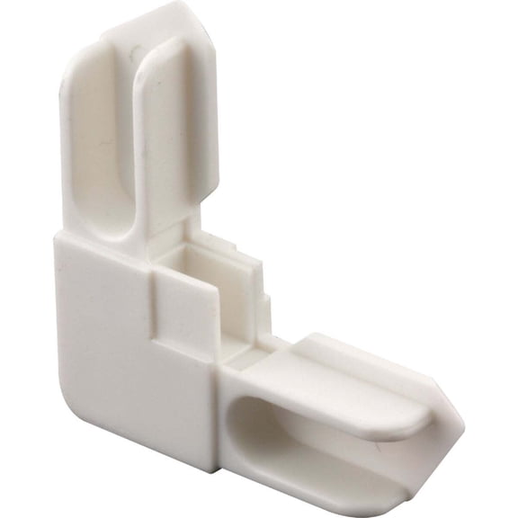 3/8 in. Aluminum Window Frame Corner, Molded Plastic, White Finish (20-pack)
