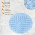 thumbnail image 3 of Uxcell 21.7" x 21.7" Non Slip Bath Tub Shower Mat Round Bathtub Mat for Bathroom Blue, 3 of 6