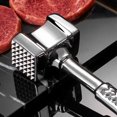 thumbnail image 3 of Ablandador de carne profesional brillar martillo de acero inoxidable doble cara mango antideslizante, 3 of 5