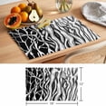 thumbnail image 6 of Black White Striped Placemats Set of 6 Farmhouse Stripes Modern Abstract Art Place Mats Indoor Wipeable Table Mats Washable Dining Table Placemats for Kitchen Holiday Party Home Decor 13x19 Inch, 6 of 9