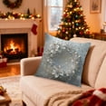thumbnail image 2 of Winter Theme Christmas Pillow, 3D Visual Effect Printed Pillowcase, Light Color Holiday Home Decoration, 17.7"x17.7", 2 of 6