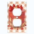 thumbnail image 2 of Metal Light Switch Plate Cover Elegant Strawberry Cake Dessert CAK006, 2 of 13