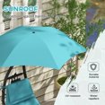 thumbnail image 4 of Outsunny Tanning Chair with Sunshade Roof Chaise Lounge Chair, Turquoise, 4 of 10