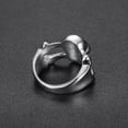 thumbnail image 4 of Anillo de calavera de acero inoxidable vintage para hombre y mujer, estilo rock punk, joyería para los dedos., 4 of 4