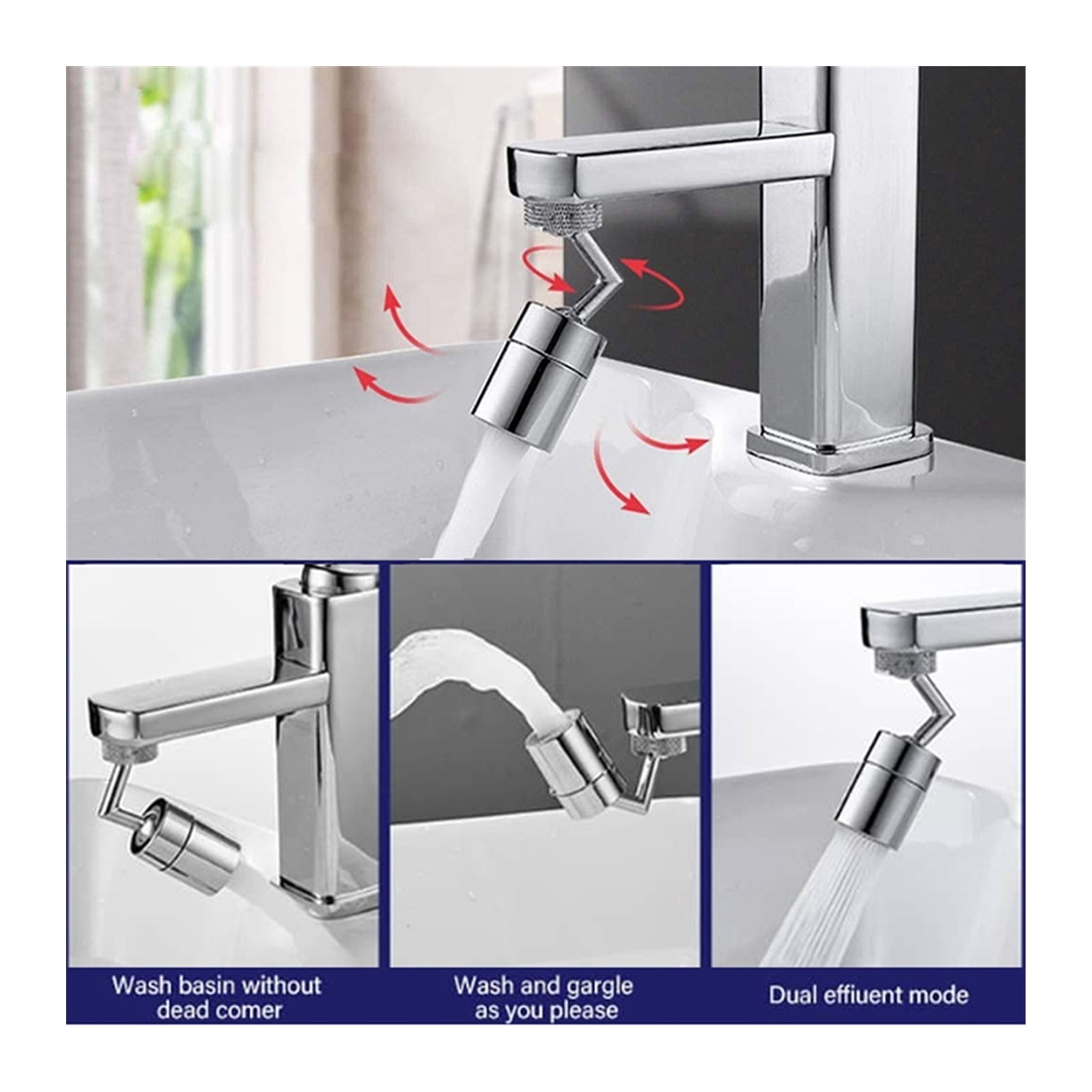 720 Degrees Kitchen Sink Faucet Aerator Universal Splash Filter Faucet Spray Head Movable Kitchen Tap Water Saving Nozzle Sprayer ,Water Saving