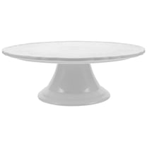 CATIEBYE White Ceramic Fruit Cake Stand, 1 Piece, Dessert Display Plate for Home and Parties