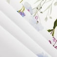 thumbnail image 4 of Floral Kitchen Curtains 39 Inch Length White Window Curtain Over Sink Spring Summer Small Short Tier for Bathroom Cafe Rod Pocket (2 Panels, 27.5" W x 39" L), 4 of 6