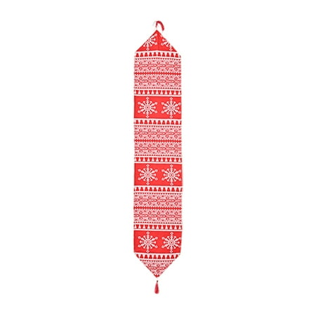 

JULYING Christmas Table Runner Snowflake Tree Tablecloth Placemat for Xmas Holiday Birthday Party Table Home Decoration 14 x 71 Inch