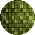 thumbnail image 1 of Ahgly Company Indoor Round Oriental Green Modern Area Rugs, 6' Round, 1 of 4